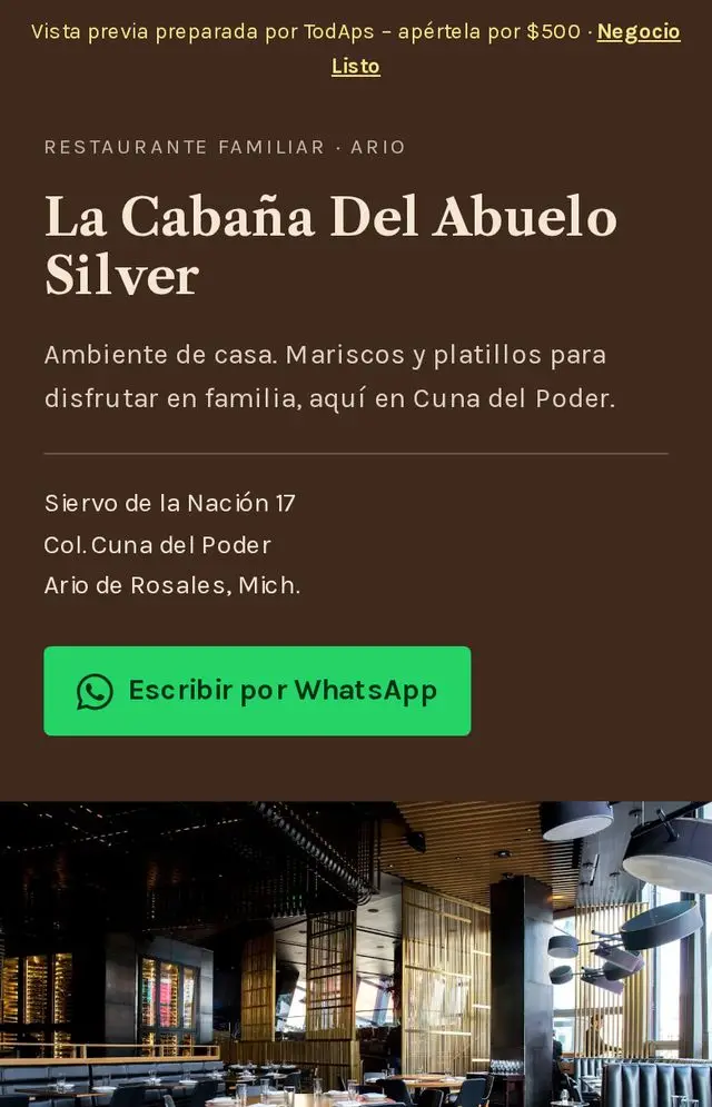 Vista previa de La Caba&ntilde;a Del Abuelo Silver