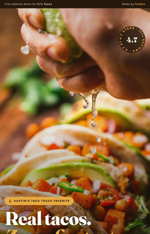 Vista previa de CJ's Tacos