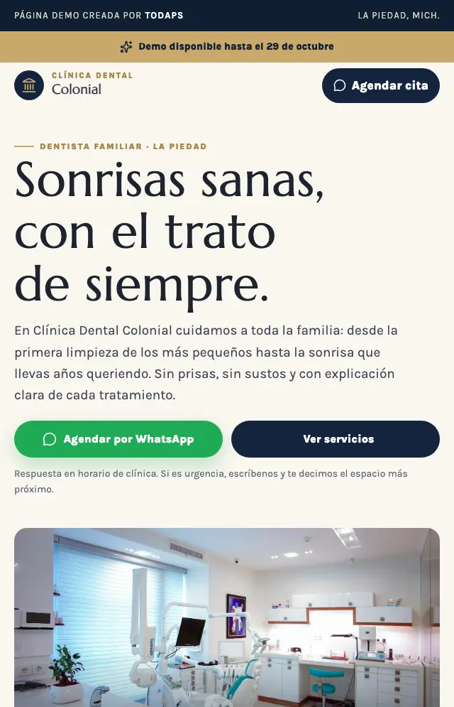 Vista previa de Cl&iacute;nica Dental Colonial