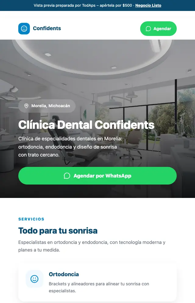 Vista previa de Cl&iacute;nica Dental Confidents