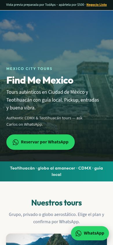 Vista previa de Find Me Mexico