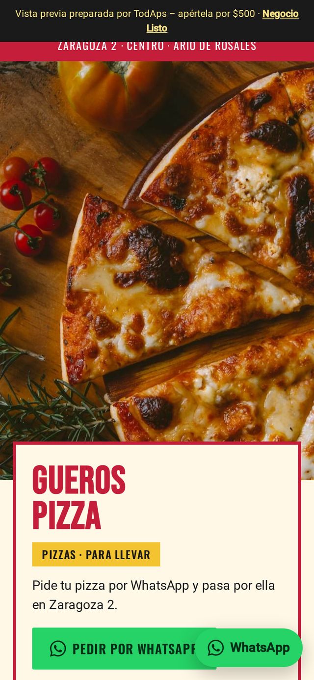 Vista previa de Gueros Pizza