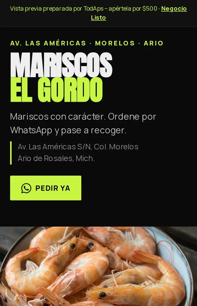 Vista previa de Mariscos El Gordo