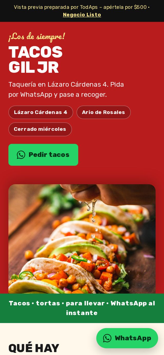 Vista previa de Tacos Gil JR