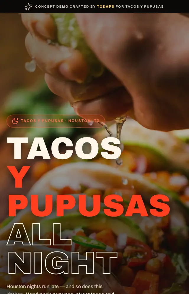 Vista previa de Tacos y Pupusas