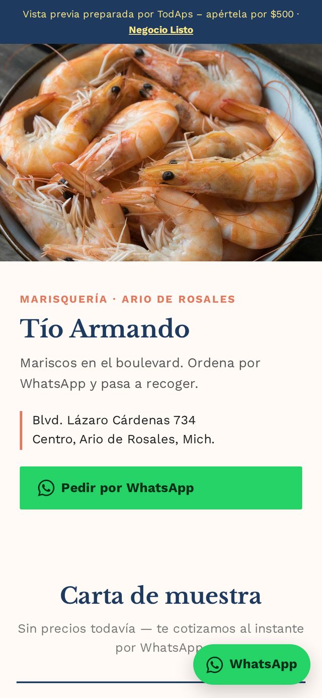 Vista previa de Marisquer&iacute;a T&iacute;o Armando