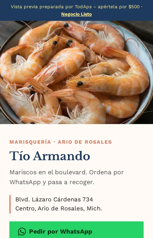 Vista previa de Marisquer&iacute;a T&iacute;o Armando