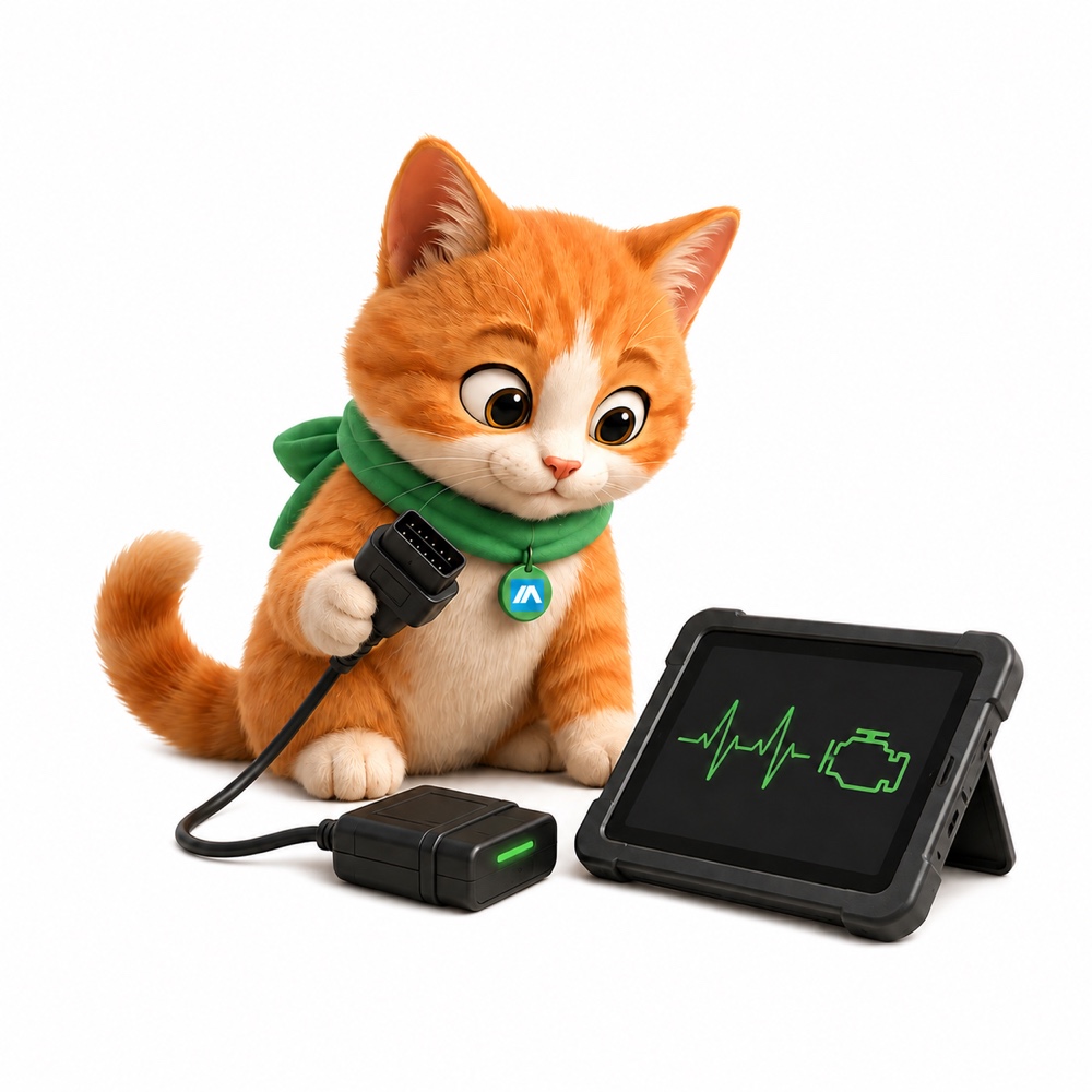 Gatito TodAps con lector OBD2 y tableta de diagnóstico