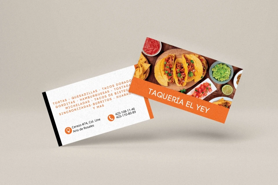 Tarjetas de presentación diseñadas para un negocio local